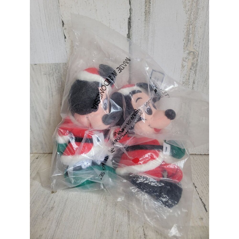 Santa‎ Claus Mickey Minnie Mouse plush set xmas